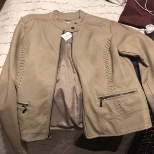 Leather material jacket